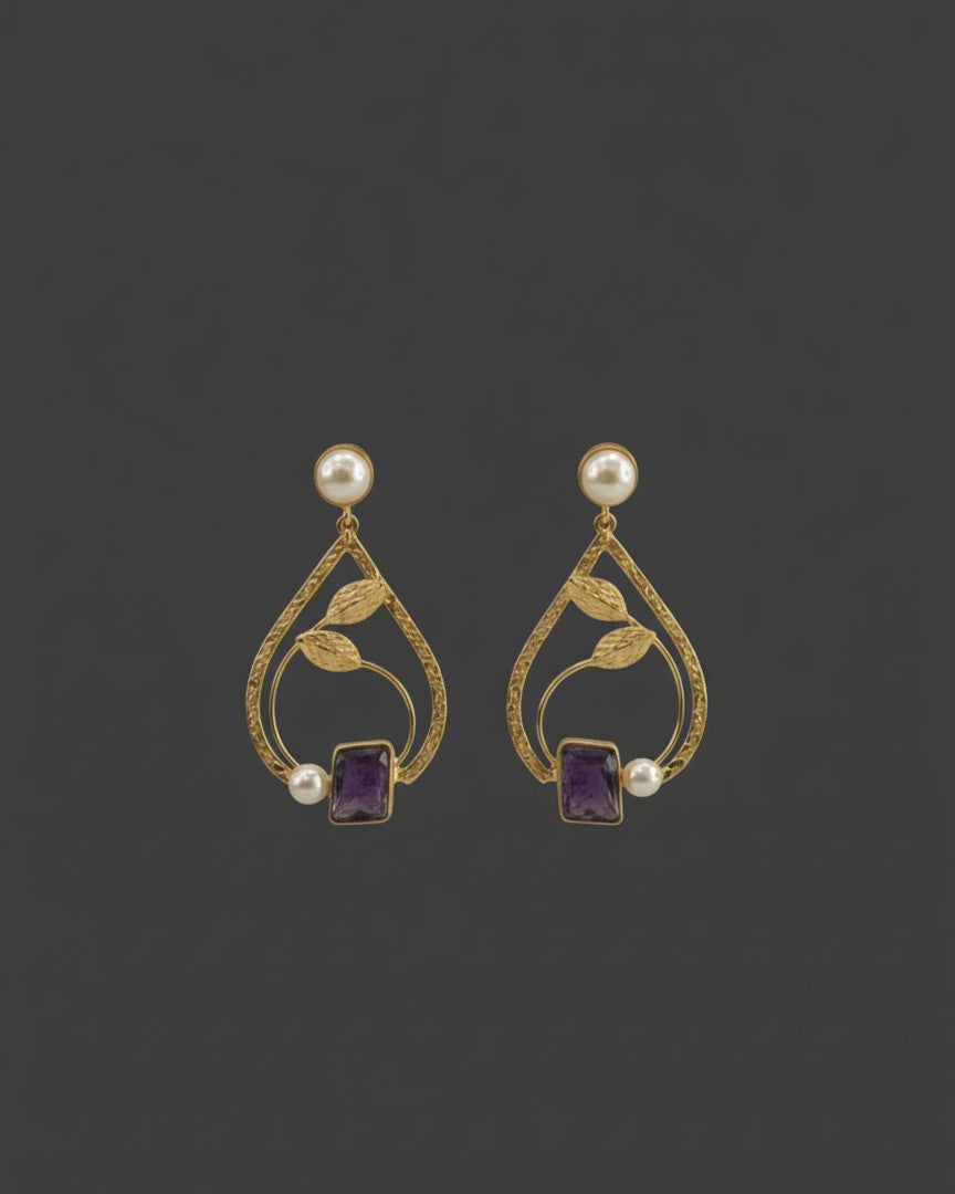 Purple Krisha Danglers Hoops