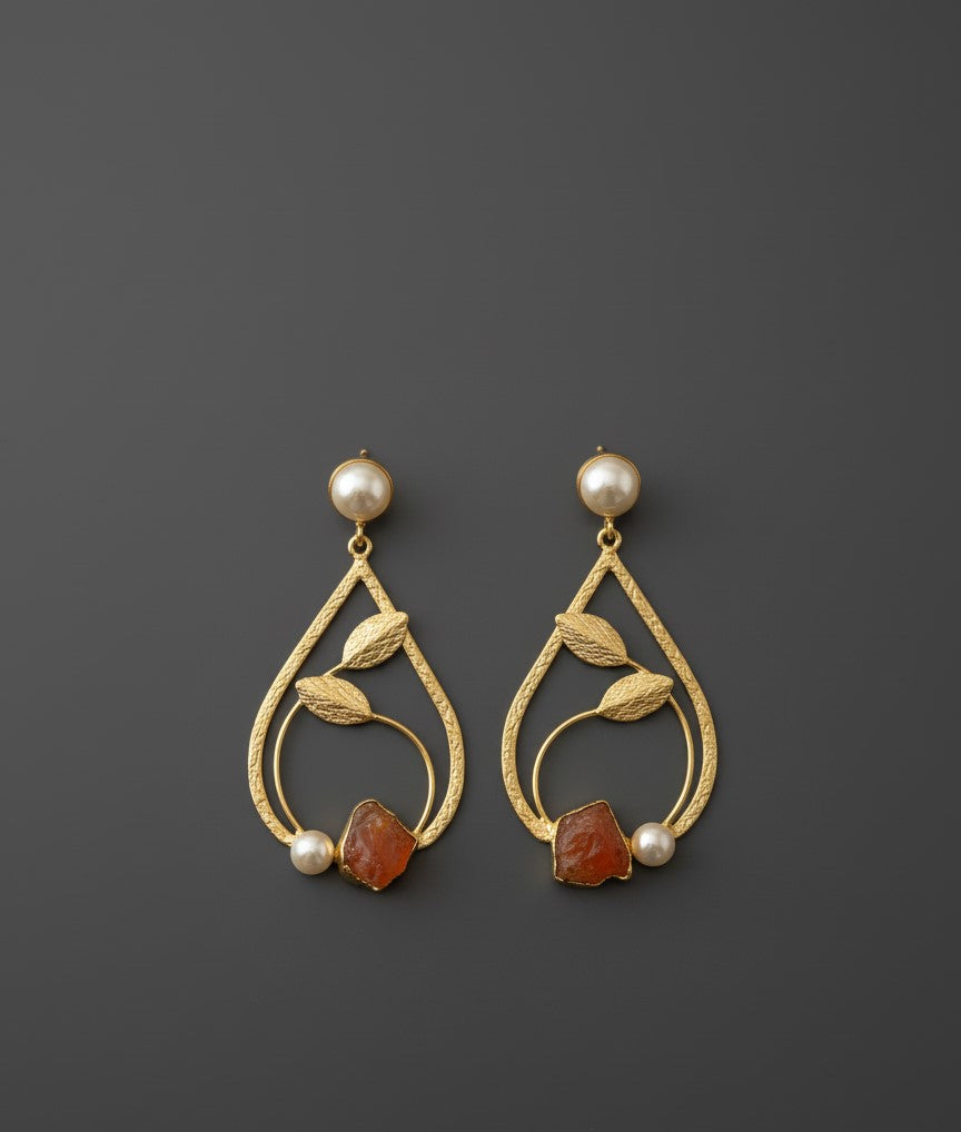 Orange Krisha Danglers Hoops