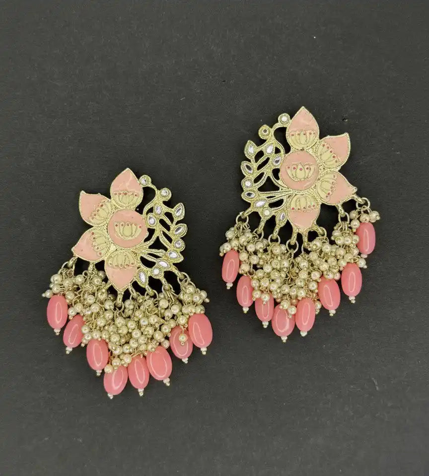 Pink Taruni Earrings