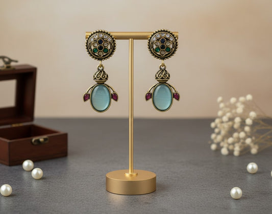 Blue Munira Drop Earrings
