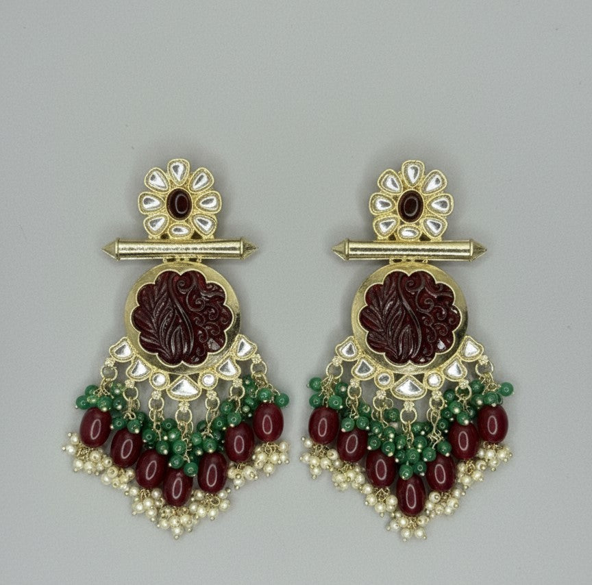 Maroon Reetika Chandbalis