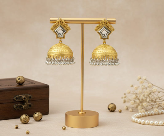 Gold Silver Rishika Jhumkis