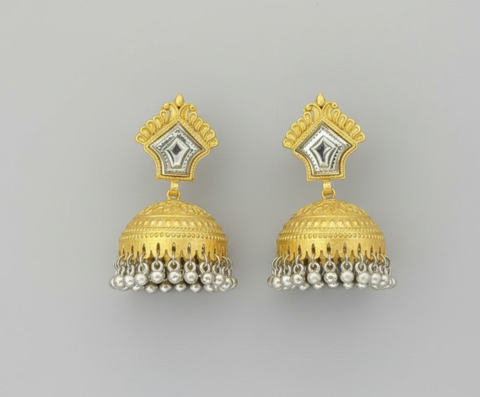 Gold Silver Rishika Jhumkis