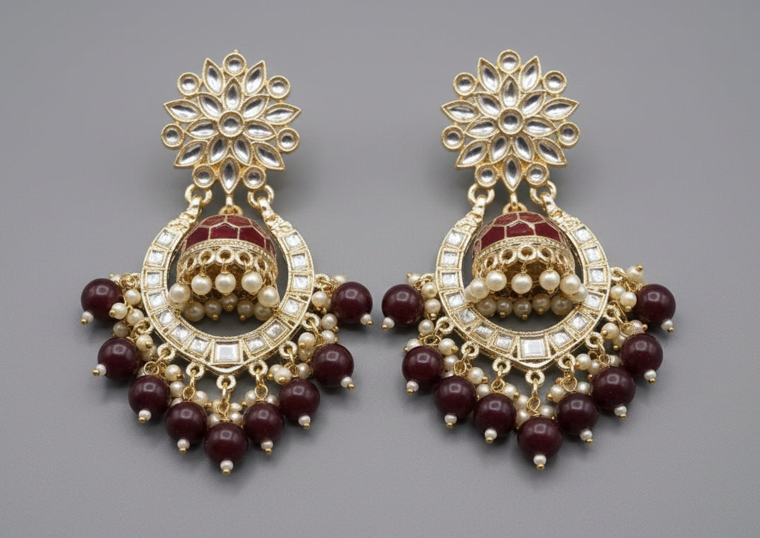 Maroon Kyra Jhumka