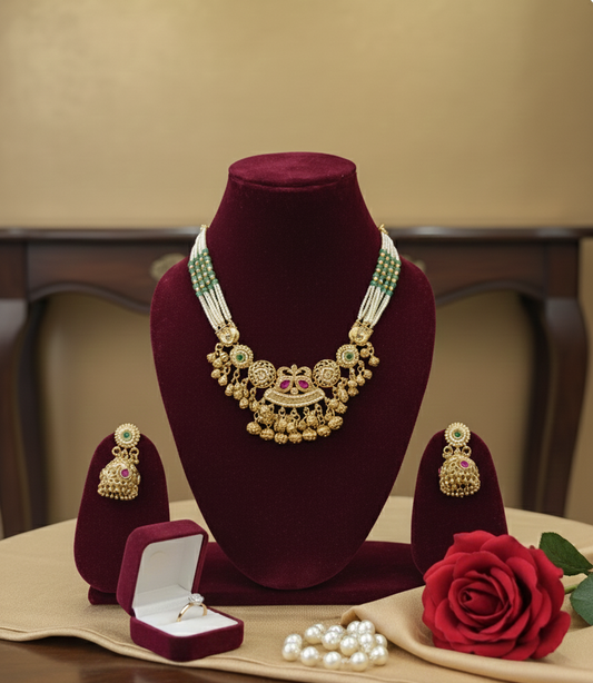 Multicolor Janaki Heritage Necklace Set