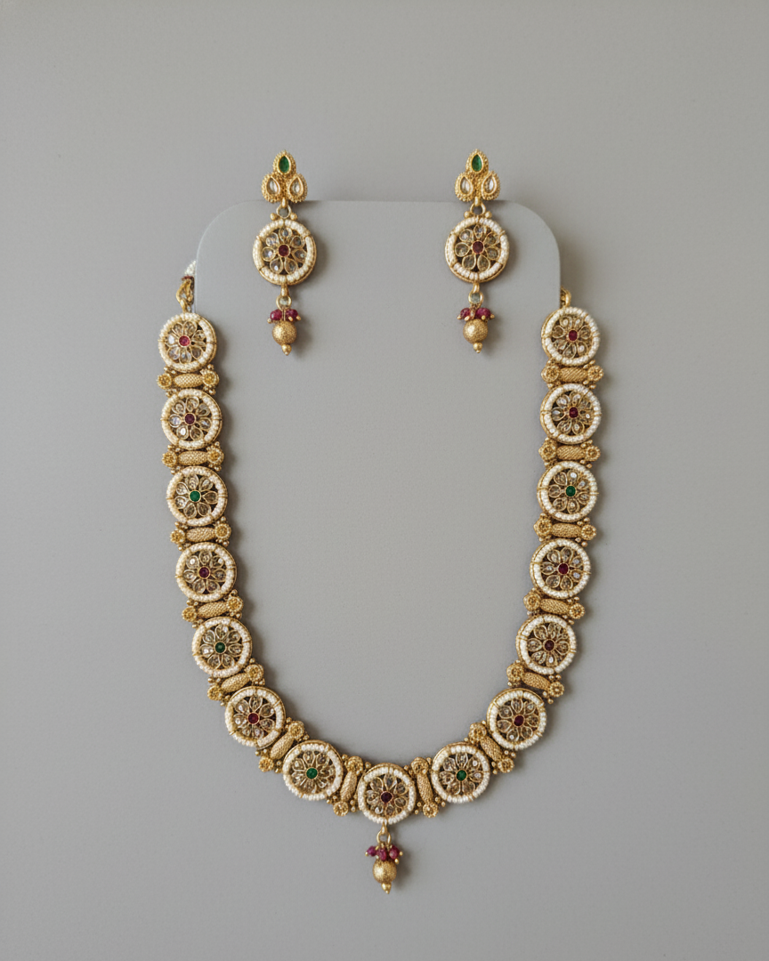 Multicolor Neeta Rajwadi Antique Set