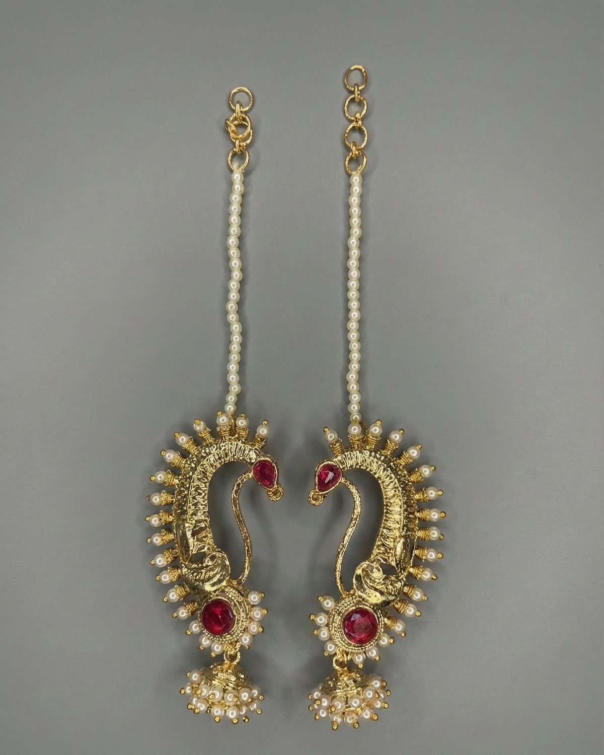 Pink Raiya Earcuff Jhumka