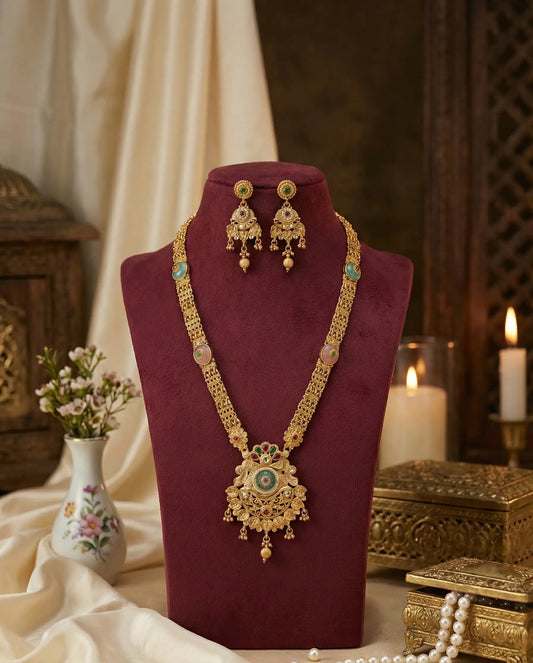 Multicolor Rishita Rajwadi Necklace Set