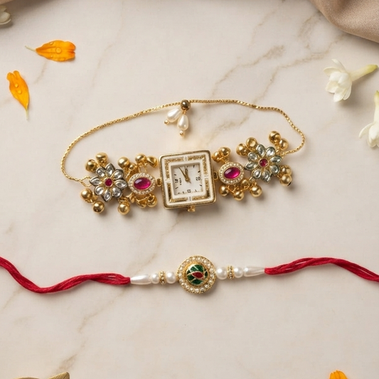 Multicolor Zarina Bhai Bhabhi Watch Rakhi Combo