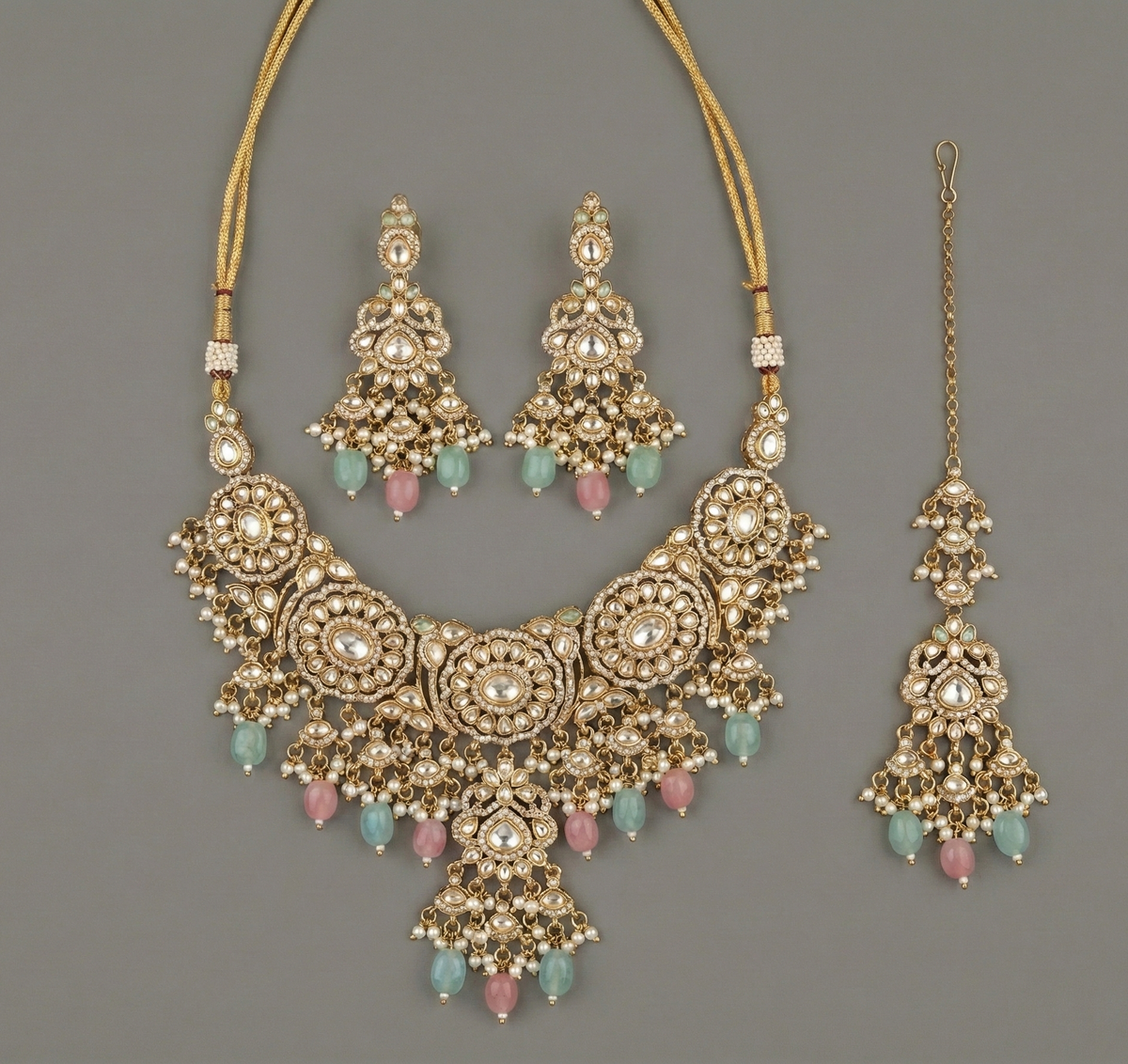 Multicolor Aadhira Victorian Necklace Set