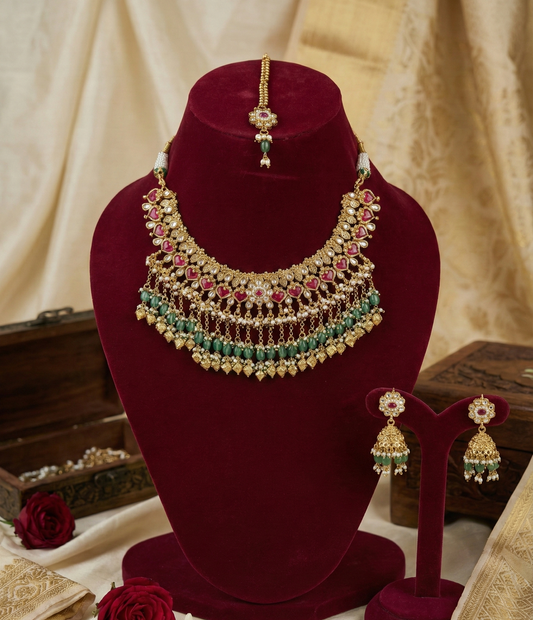 Multicolor Prisha Heritage Necklace Set