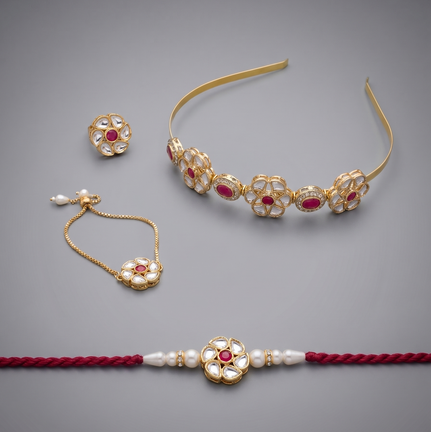 Pink Nimisha Rakhi Combo