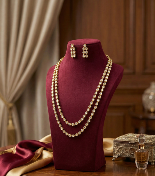 Ivory Ruhi Kundan Necklace Set