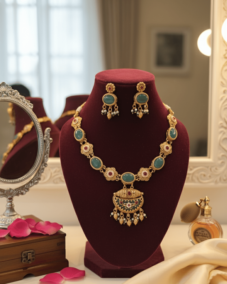 Multicolor Basanti Heritage Necklace Set