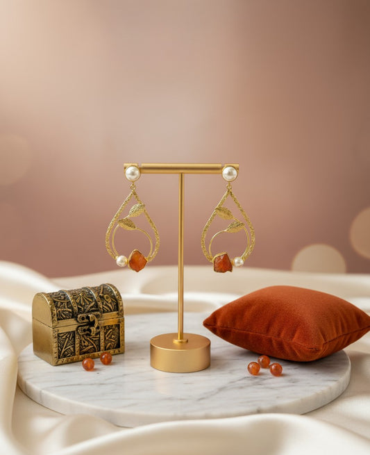 Orange Krisha Danglers Hoops