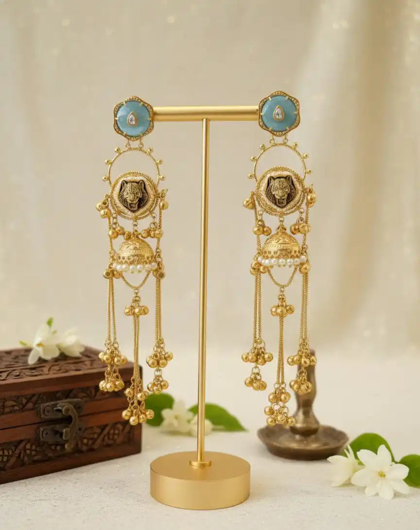 Aqua Aaravi Kashmiri Danglers Earrings