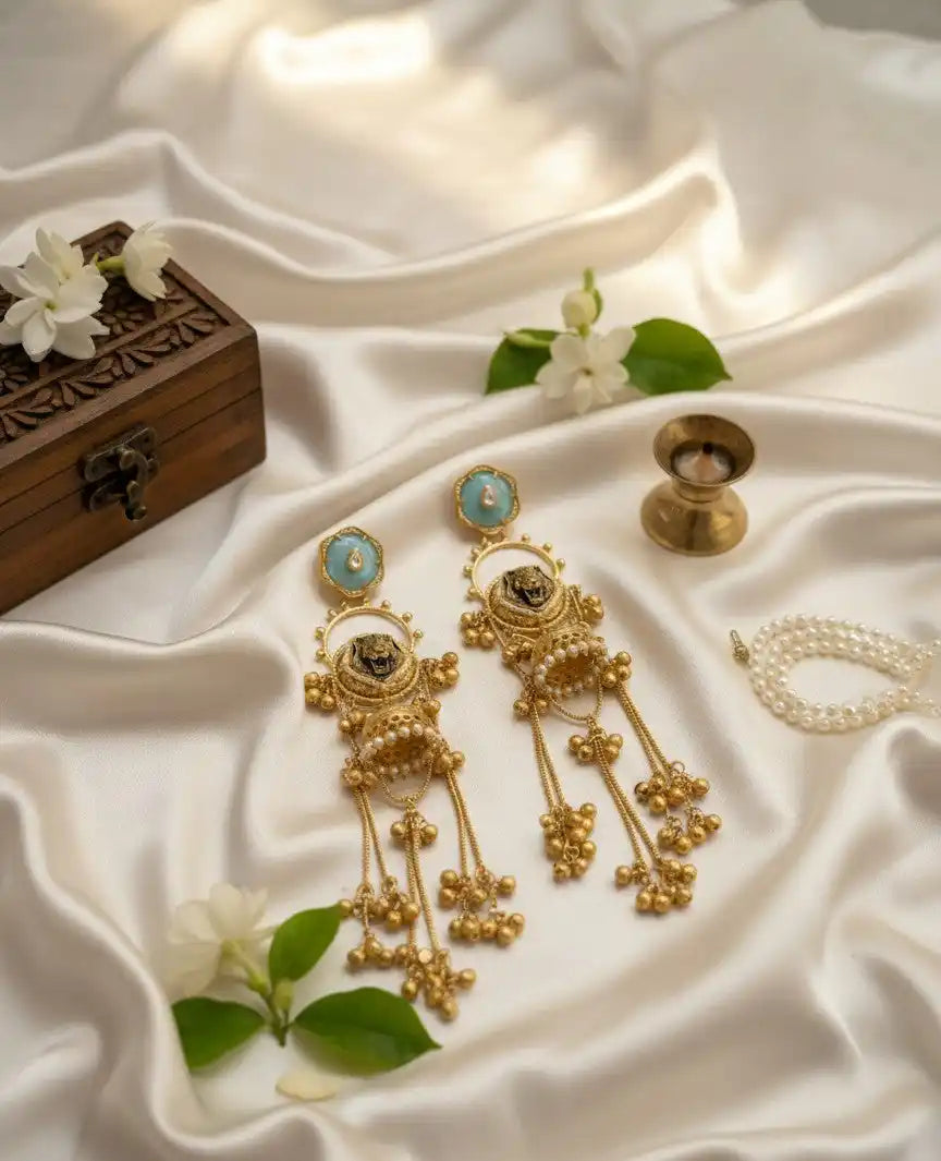 Aqua Aaravi Kashmiri Danglers Earrings
