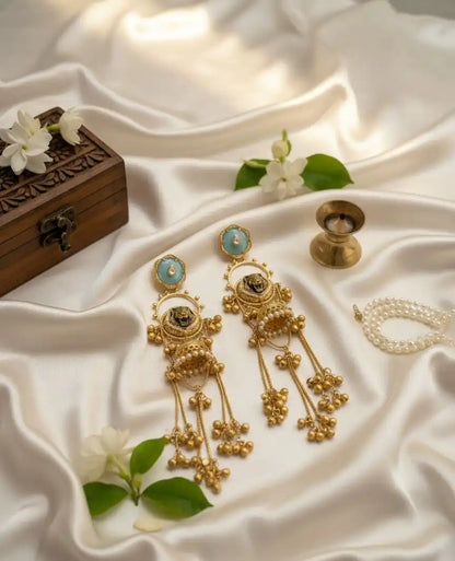 Aqua Aaravi Kashmiri Danglers Earrings