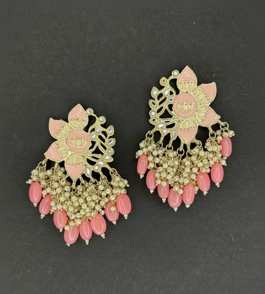 Pink Taruni Earrings