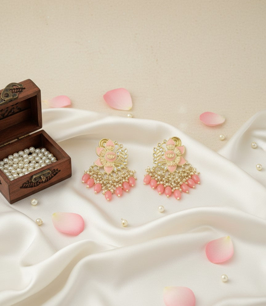 Pink Taruni Earrings