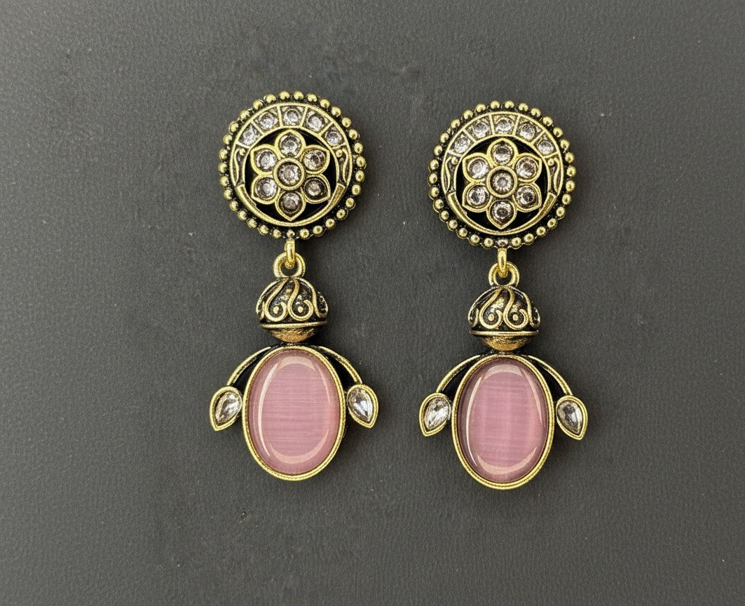 Pink Munira Drop Earrings