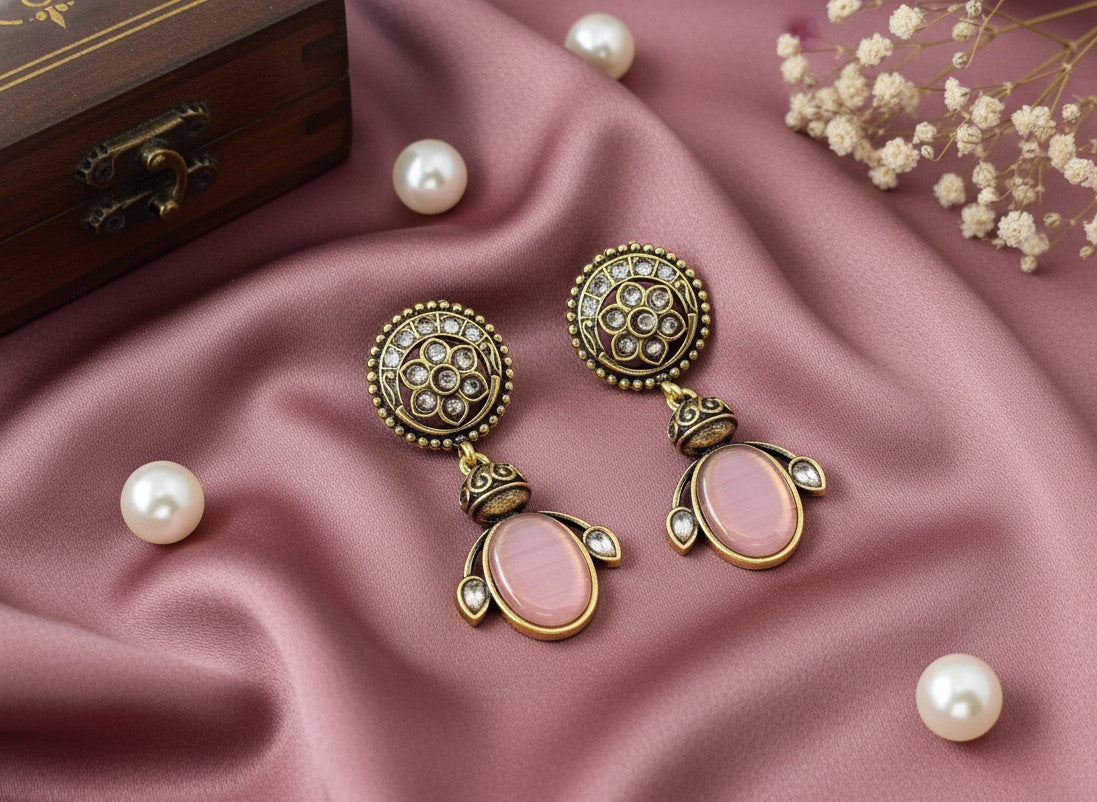 Pink Munira Drop Earrings