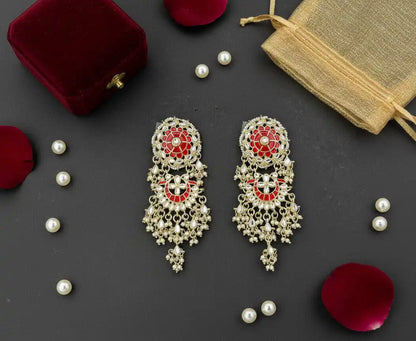 Red Evira Danglers