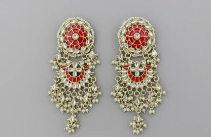 Red Evira Danglers