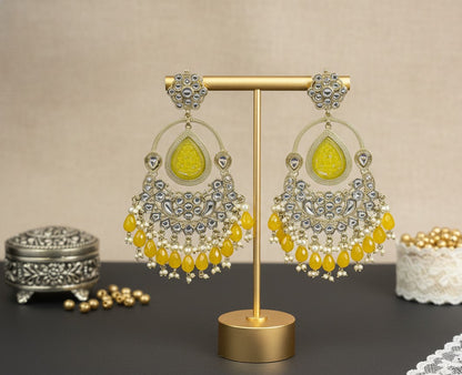 Yellow Damini Chandbalis