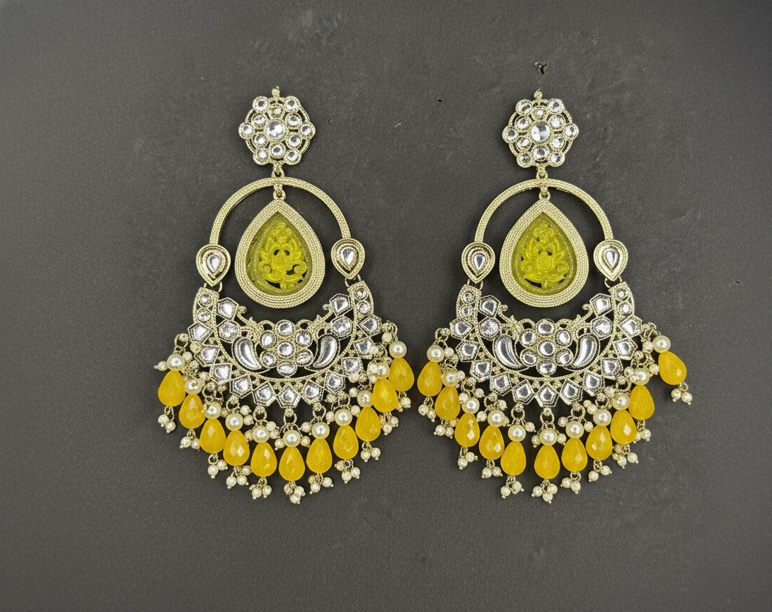 Yellow Damini Chandbalis