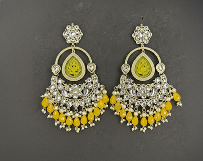Yellow Damini Chandbalis