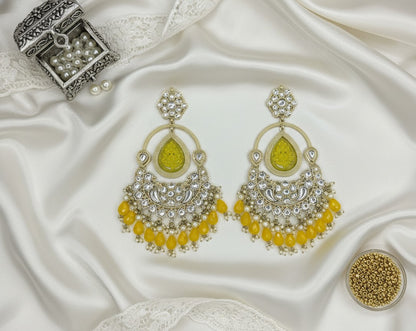 Yellow Damini Chandbalis