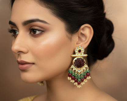 Maroon Reetika Chandbalis