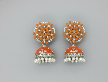 Orange Riona Jhumkas