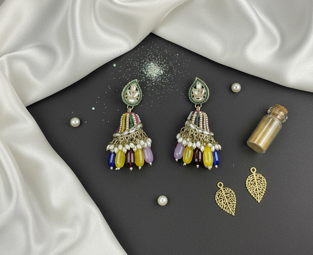 Multicolor Shanaya Jhumkas