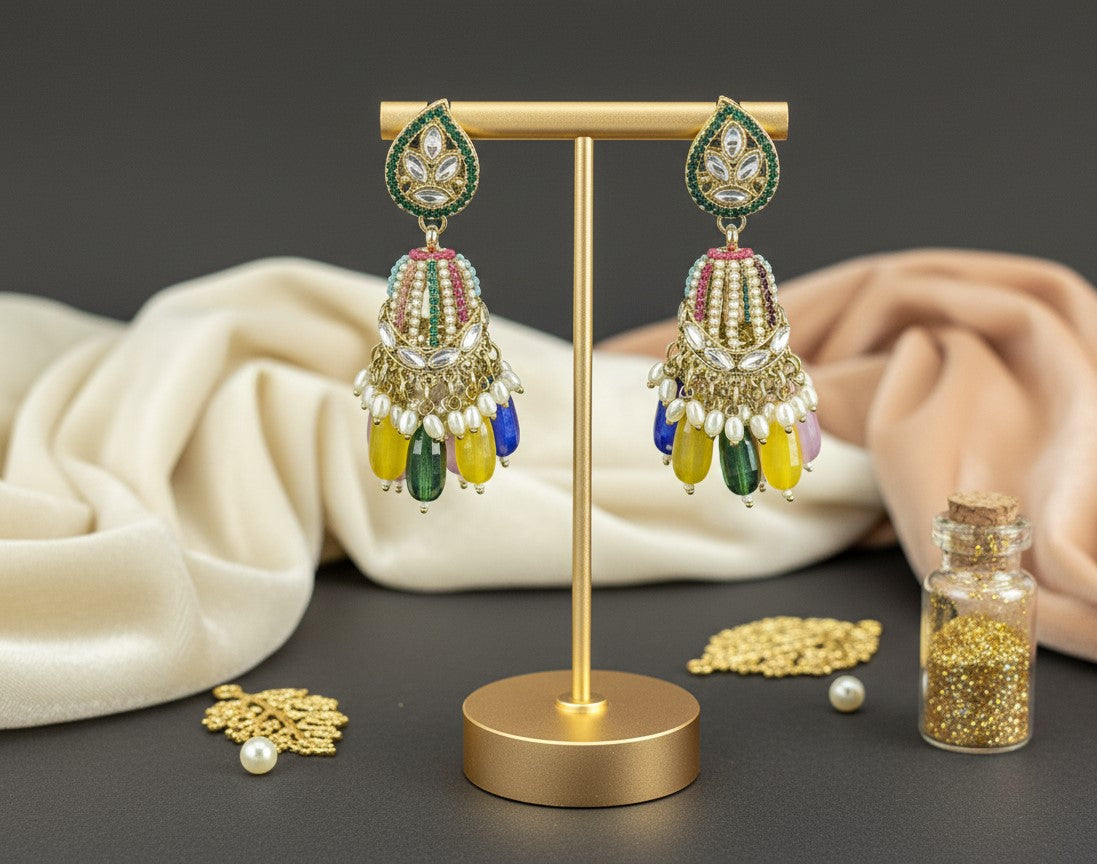 Multicolor Shanaya Jhumkas
