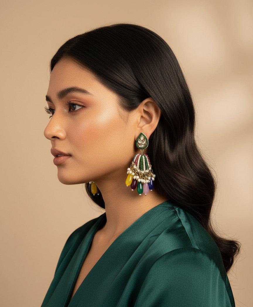 Multicolor Shanaya Jhumkas