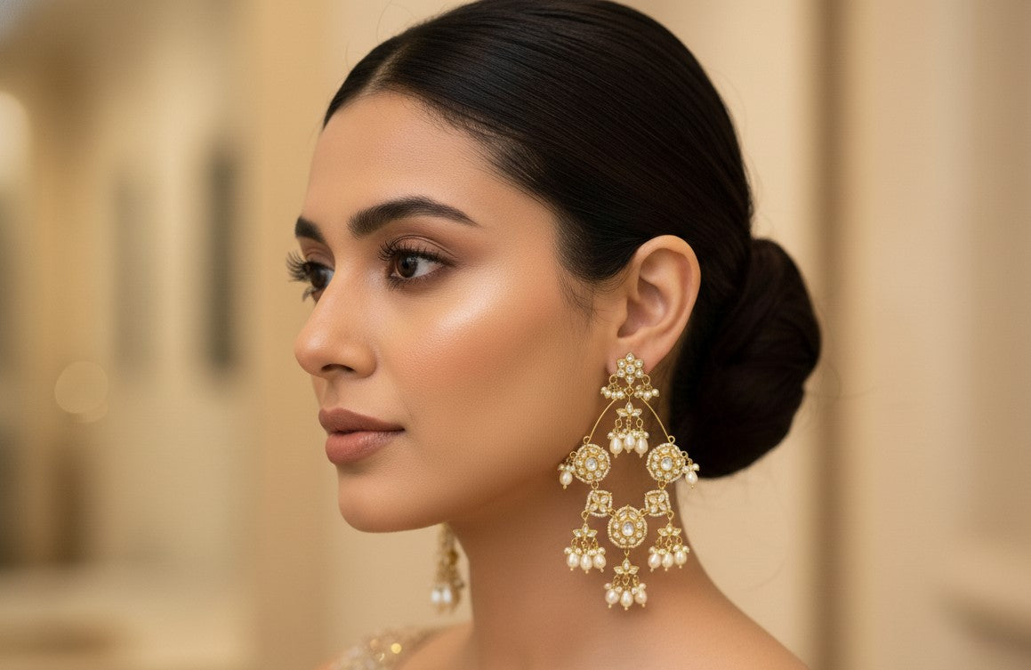 Ivory Gold Miraya Danglers