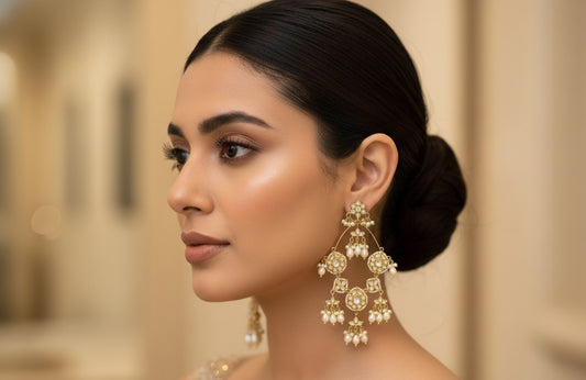 Ivory Gold Miraya Danglers