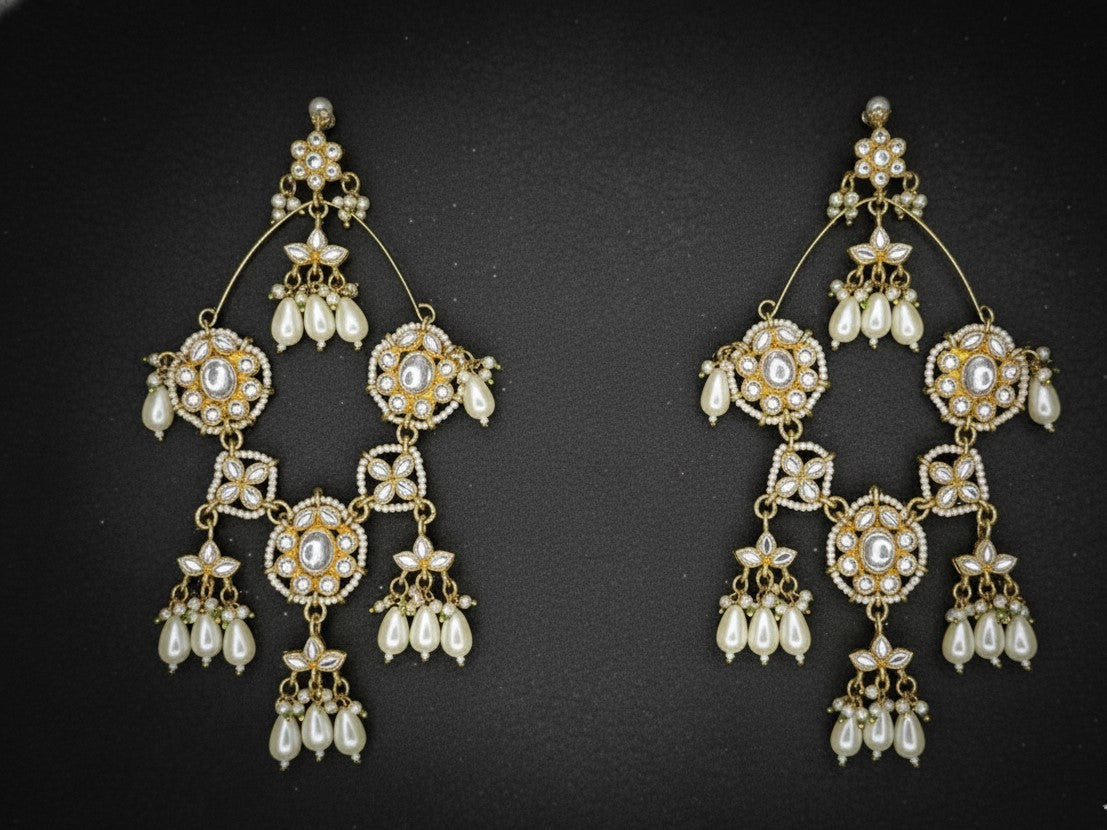 Ivory Gold Miraya Danglers