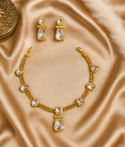 Ivory Dhrishti Kundan Set