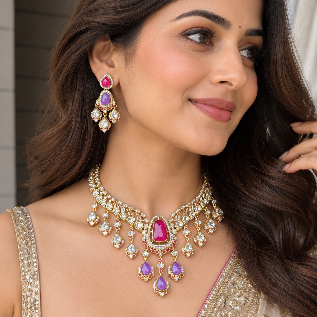 Multicolor Divya Moissanite Set
