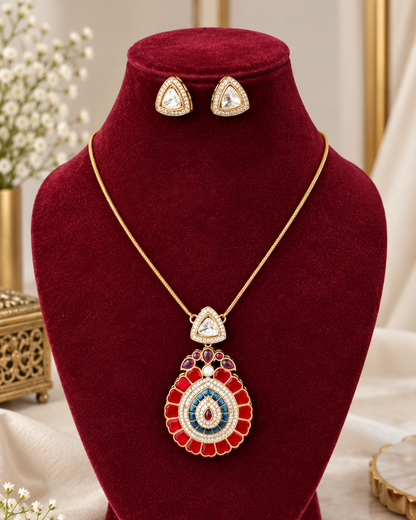 Red Twinkle Pendent Set