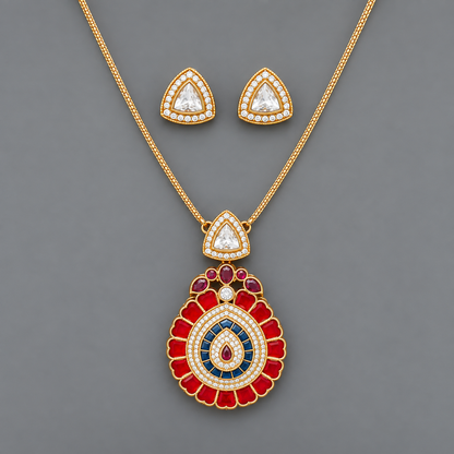 Red Twinkle Pendent Set