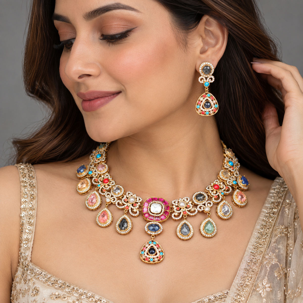 Multicolor Amisha Sabyasachi Set