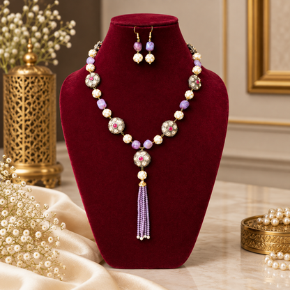 Purple Riha Antique Necklace Set