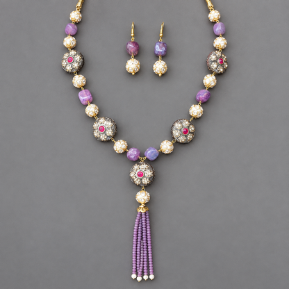 Purple Riha Antique Necklace Set