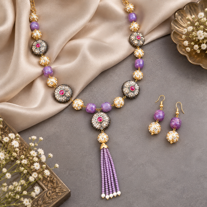 Purple Riha Antique Necklace Set