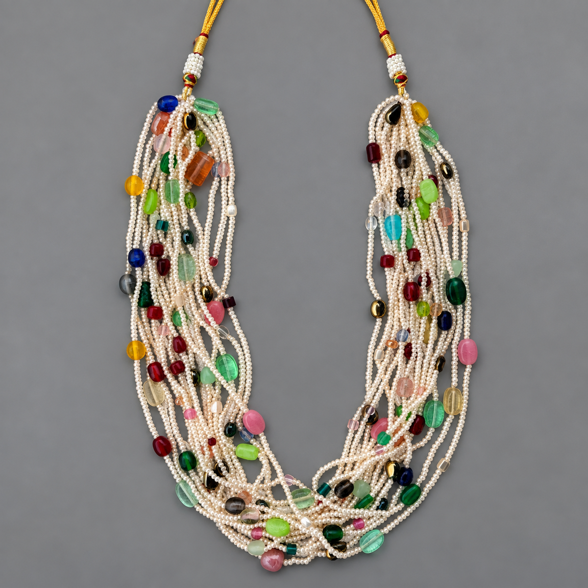 Multicolor Jiya Antique Pearl Necklace