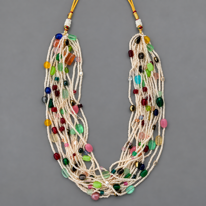 Multicolor Jiya Antique Pearl Necklace